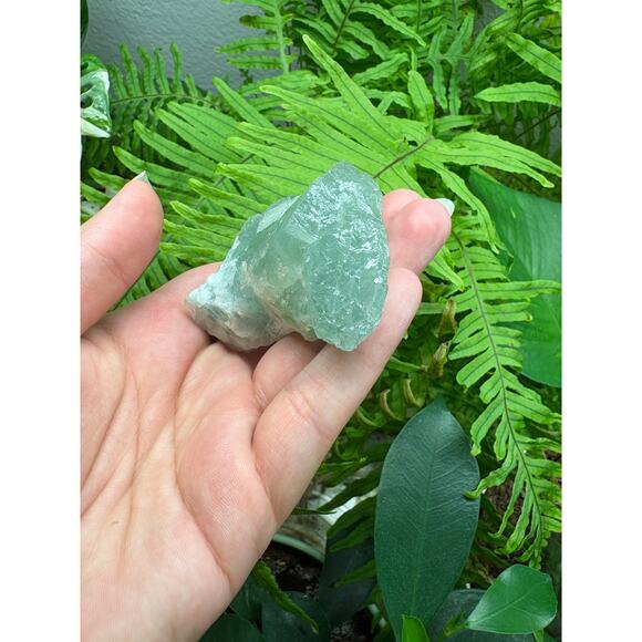 Raw Green Calcite and Blue Calcite Chunk - Picture 5 of 5